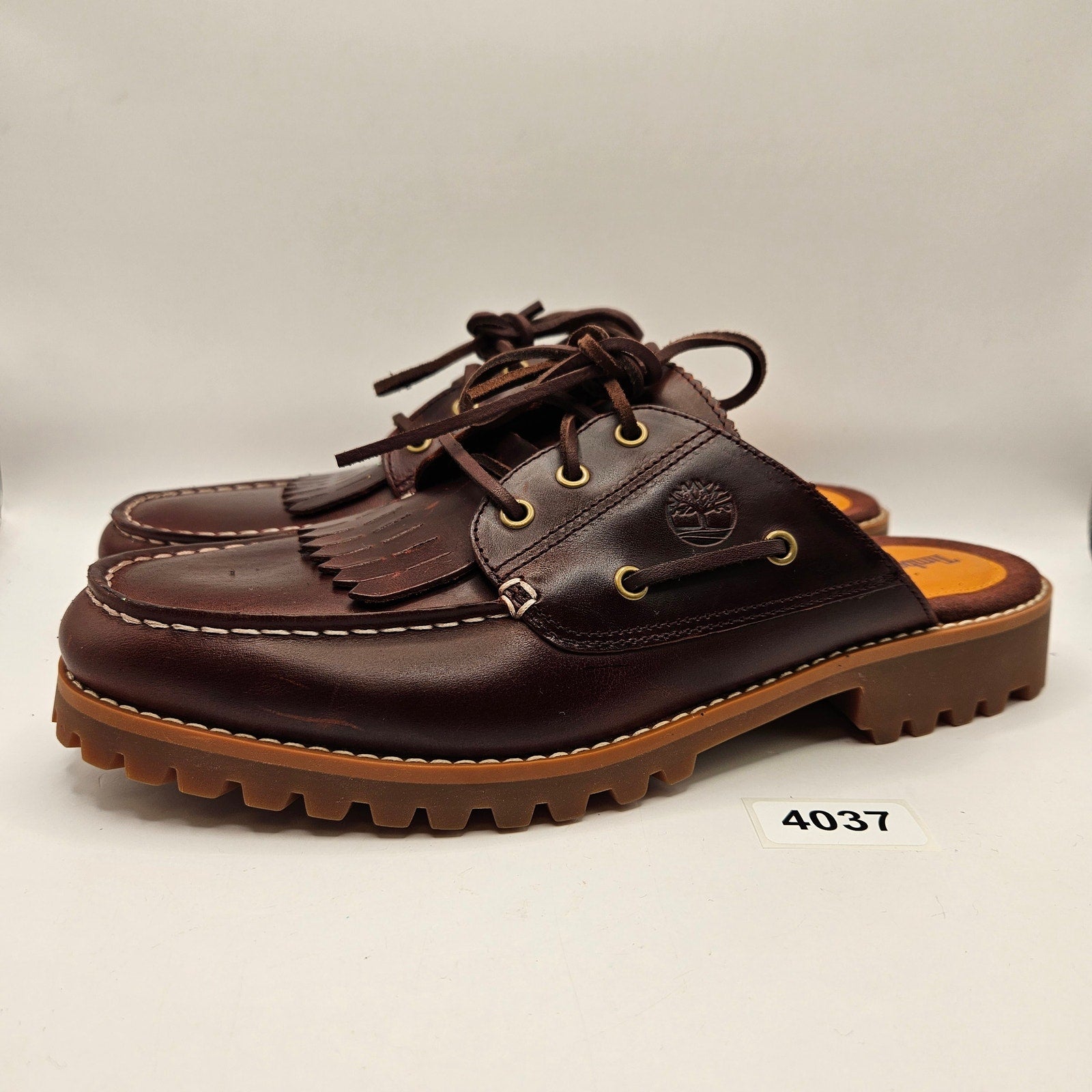 TIMBERLAND WOMEN'S 11 AUTHENTIC MULE BURGUNDY FULL GRAIN NWOB