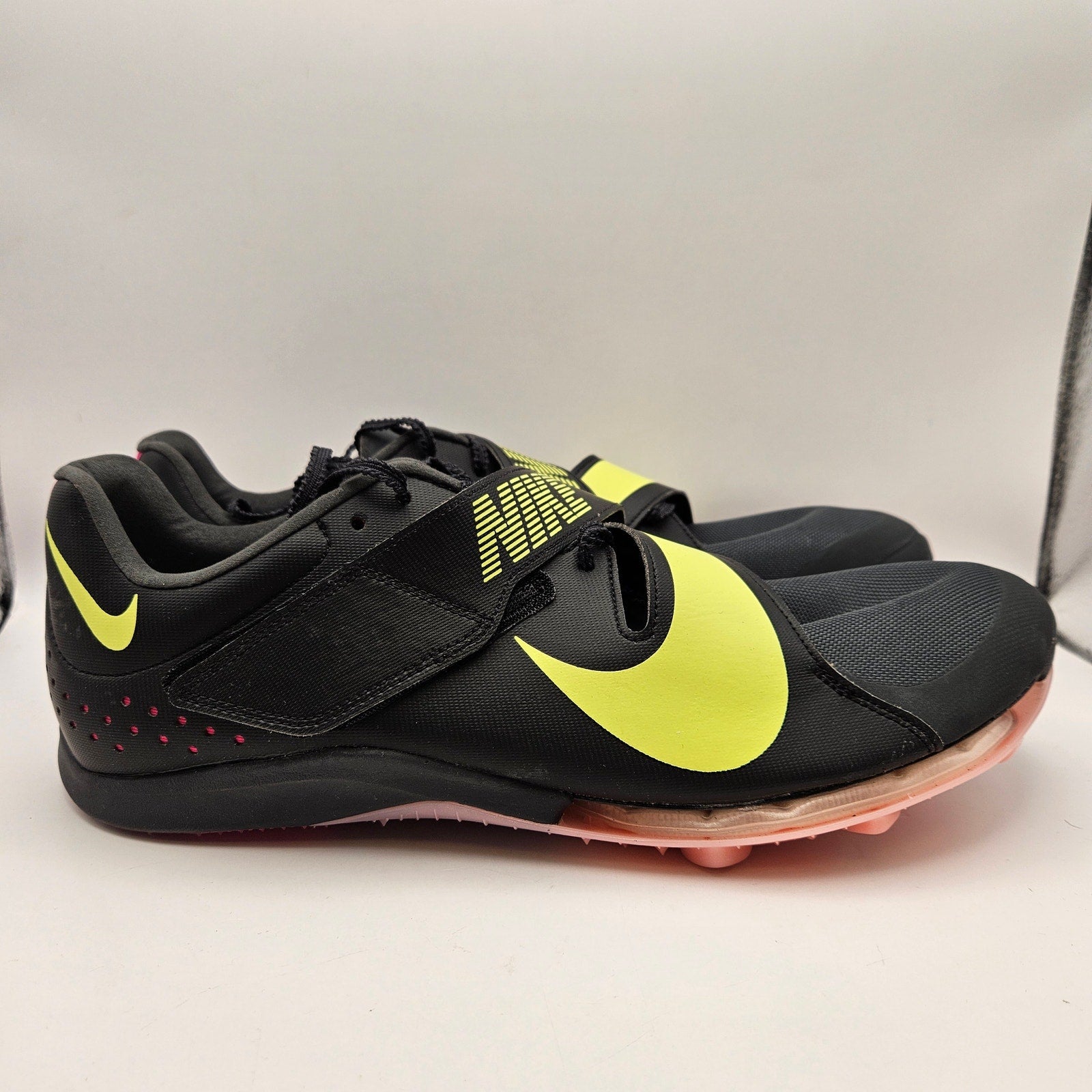 NIKE MENS 13 ZOOM ROTATIONAL 6 TRACK FIELD THROW SHOES BLK VOLT PINK CT0079-001