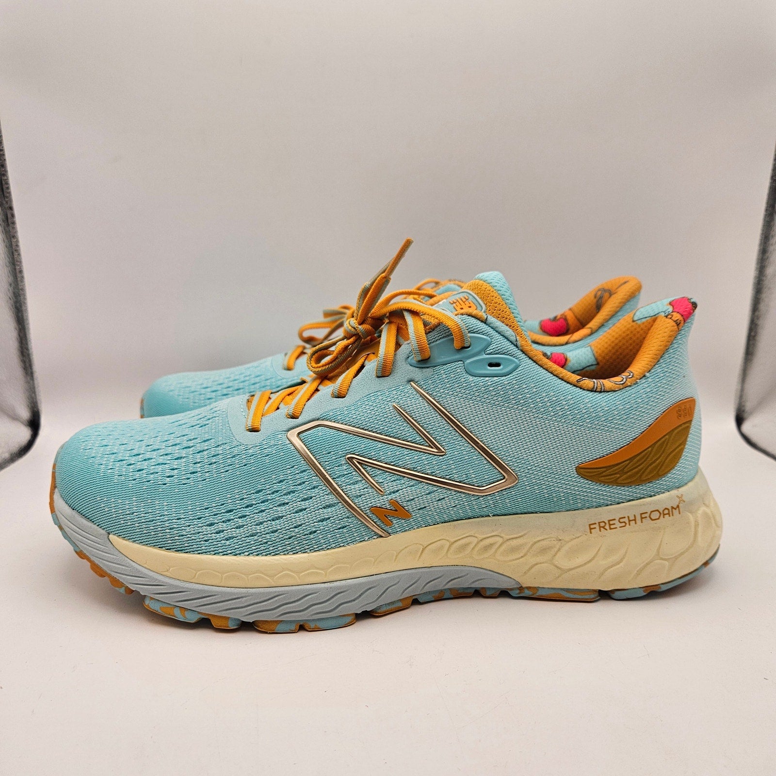 NEW BALANCE MEN'S 9.5 FRESH FOAM X 880V12 RUNNING SHOES BLUE ORANGE M880Y12 NWOB
