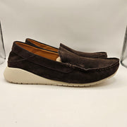 OLUKAI MEN'S 12 KA'A LOAFER BROWN LEATHER SUEDE RUBBER OUTSOLE SLIP 10535-6363