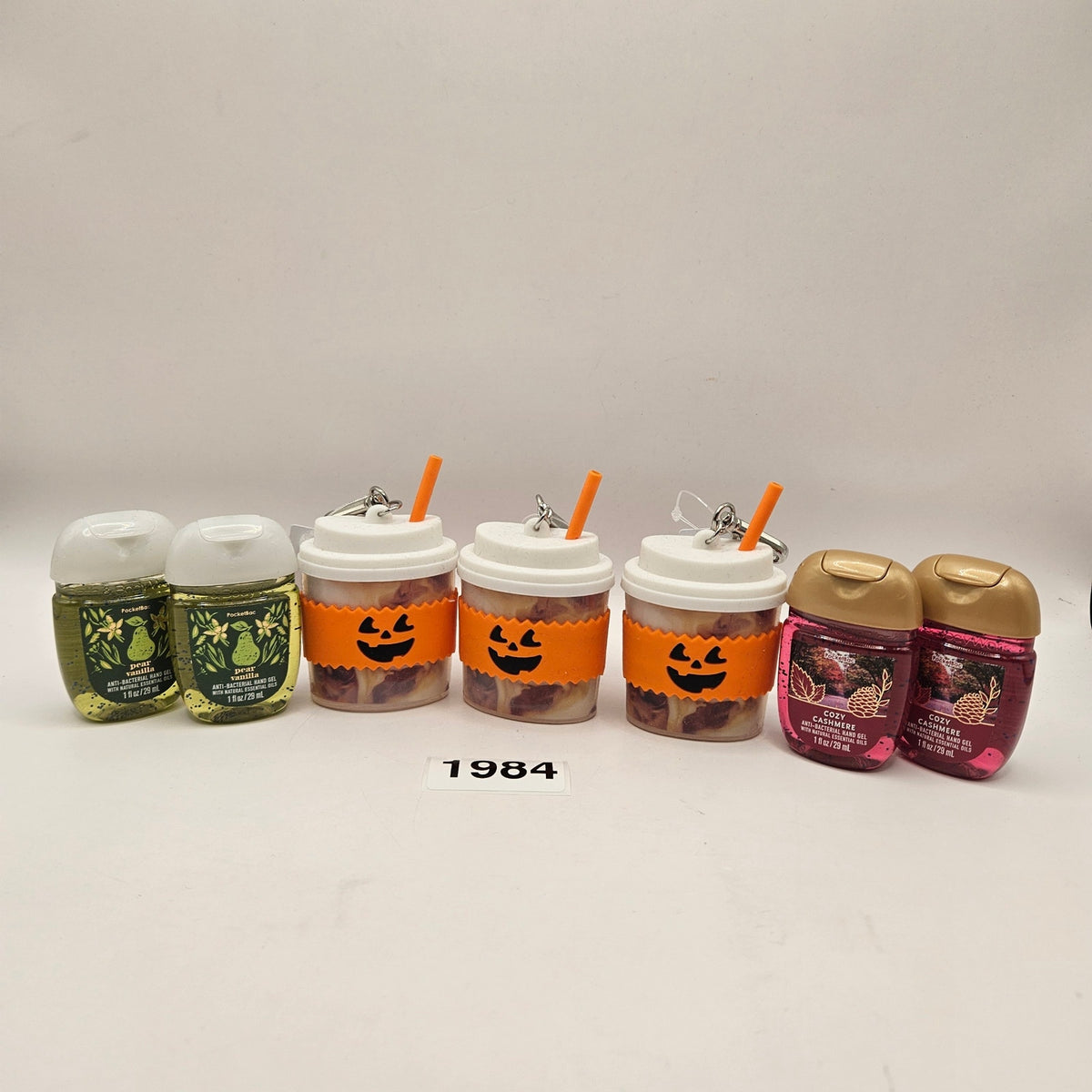 BODY & BODY WORKS PUMPKIN LATTE POCKETBAC 3 PACK+PEAR VANILLA(2)COZY CASHMERE(2)