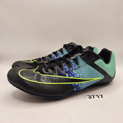 NIKE MEN'S 9.5 ZOOM RIVAL SPRINT TRACK SPIKES IM9132-300 BLACK VOLT BLUE NWOB