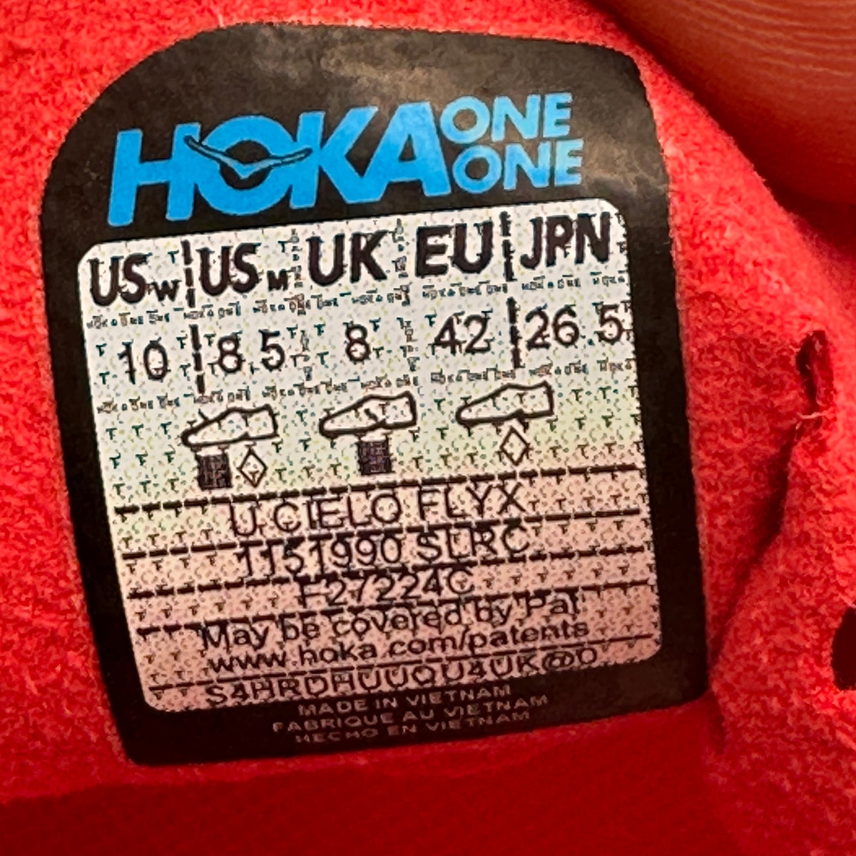 HOKA CIELO Flyx Men's 8.5 Women's 10 Running Cleats NO SPIKES 1151990 SLRC Orange
