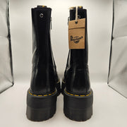 DR MARTENS WOMEN'S 11 JETTA HI MAX SMOOTH LEATHER BLACK PLATFORM BOOTS BUTTERO