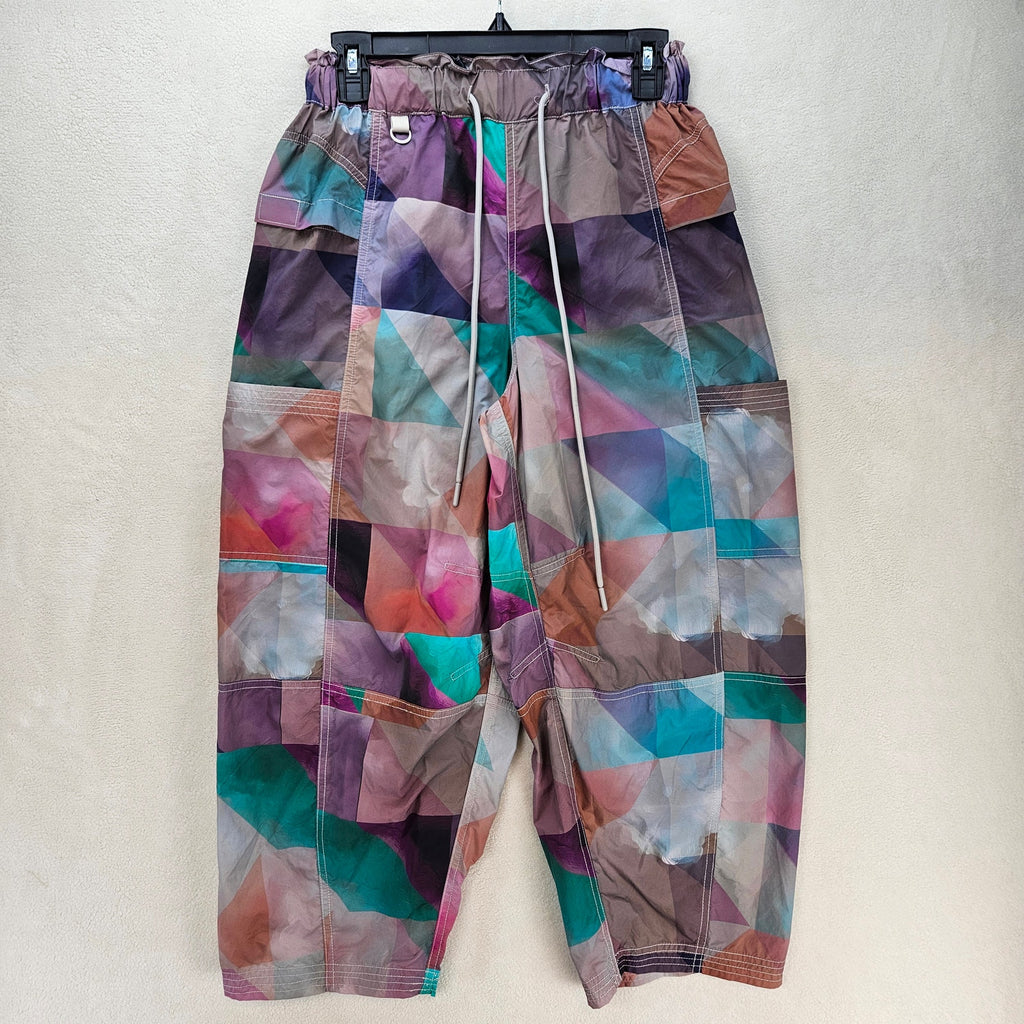 FREE PEOPLE FP MOVEMENT XS IN THE WILD PRINTED HIKING BARREL PANTS UPF $138 NWOT