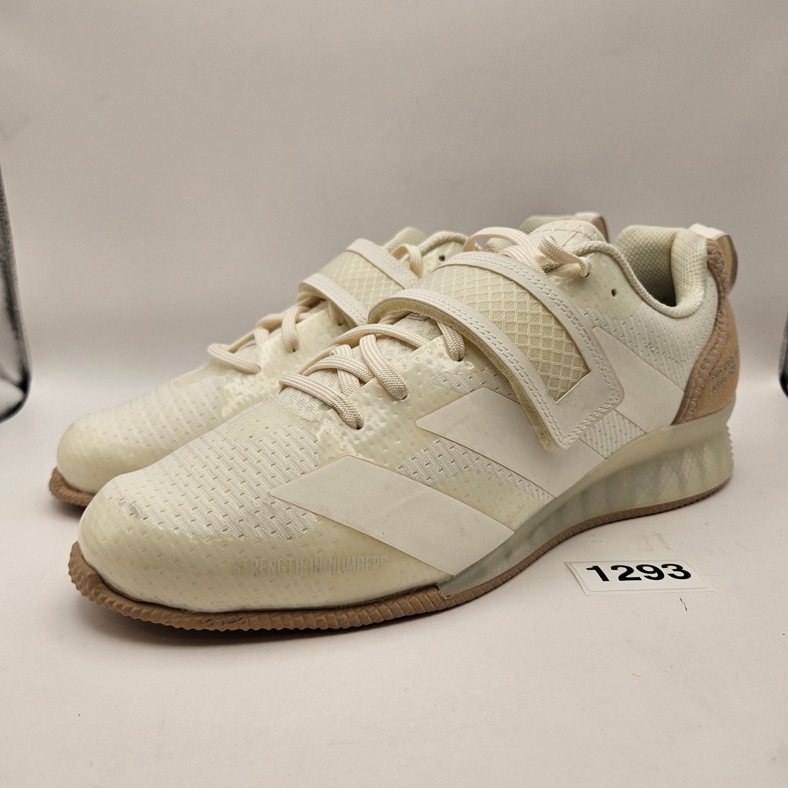 ADIDAS MEN'S 10 ADIPOWER III WEIGHTLIFTING SHOES WARM SANDSTONE IH8235