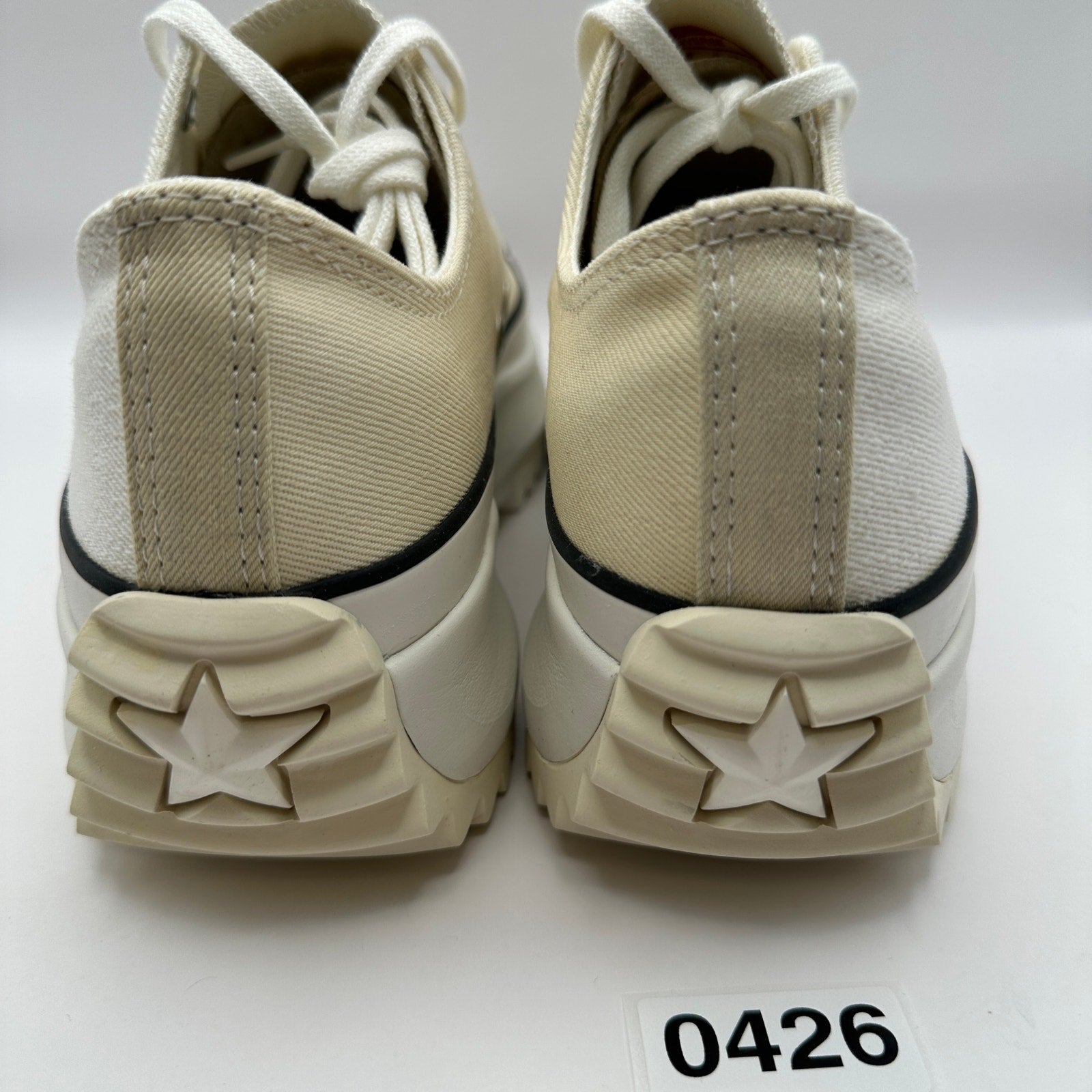 CONVERSE MEN'S 10.5 Run Star Hike Low Summer Denim Vintage White 171895C