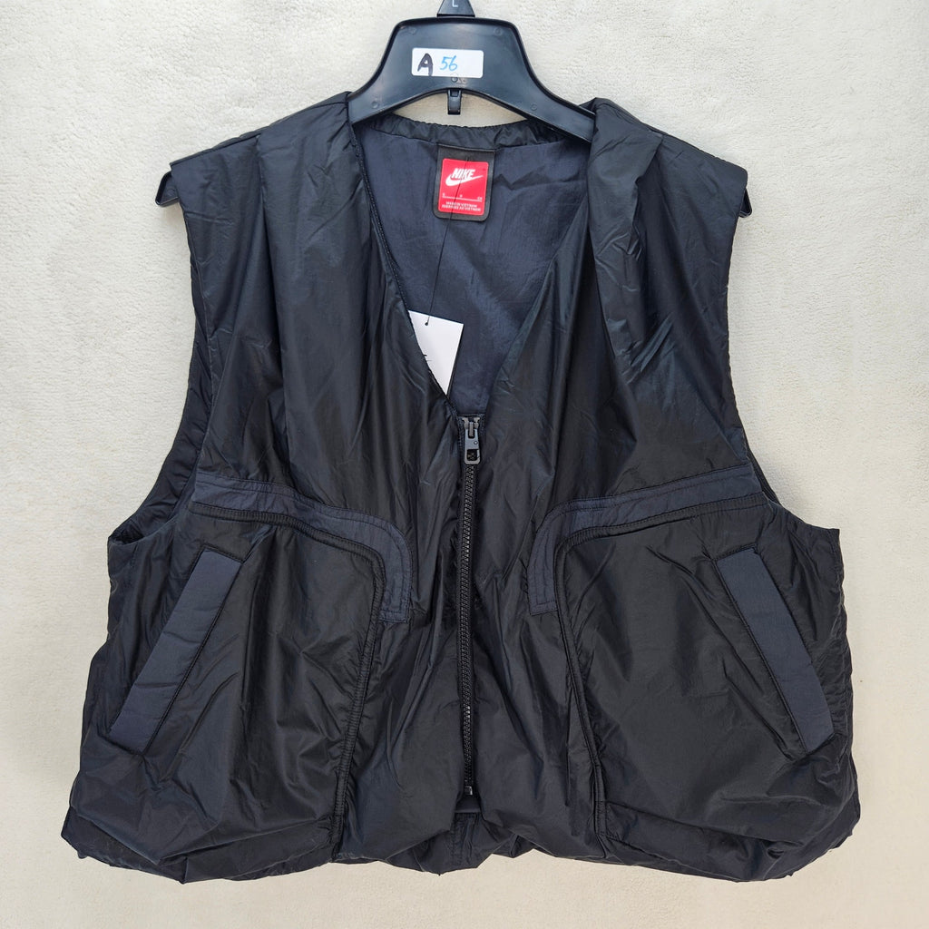 NIKE MEN'S SMALL TECH WOVEN VEST BLACK LOOSE FIT HM4262-010 LT WEIGHT TACTICAL