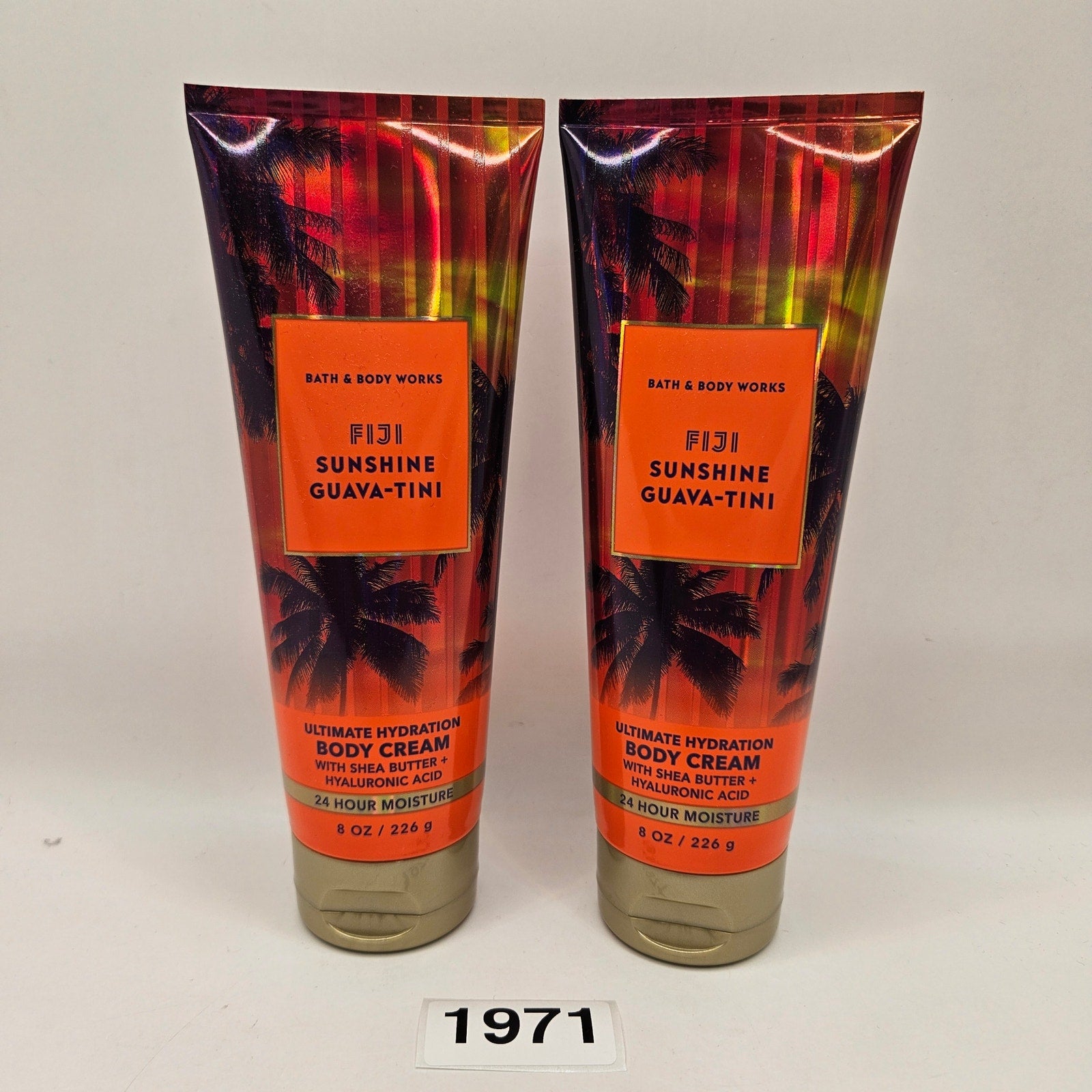 BATH & BODY WORKS 2PK FIJI SUNSHINE GUAVA-TINI BODY CREAM LOTION 8oz NEW