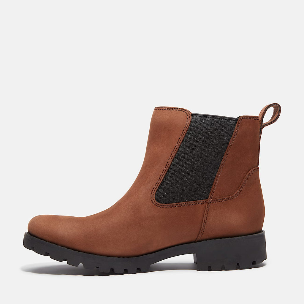 TIMBERLAND WOMEN'S 9 ELLENDALE CHELSEA BOOTS BROWN NIB