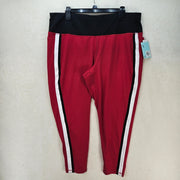 DSG WOMEN'S 2X SIDE STRIPE 7/8 TIGHT HONEY CRISP RED NWT