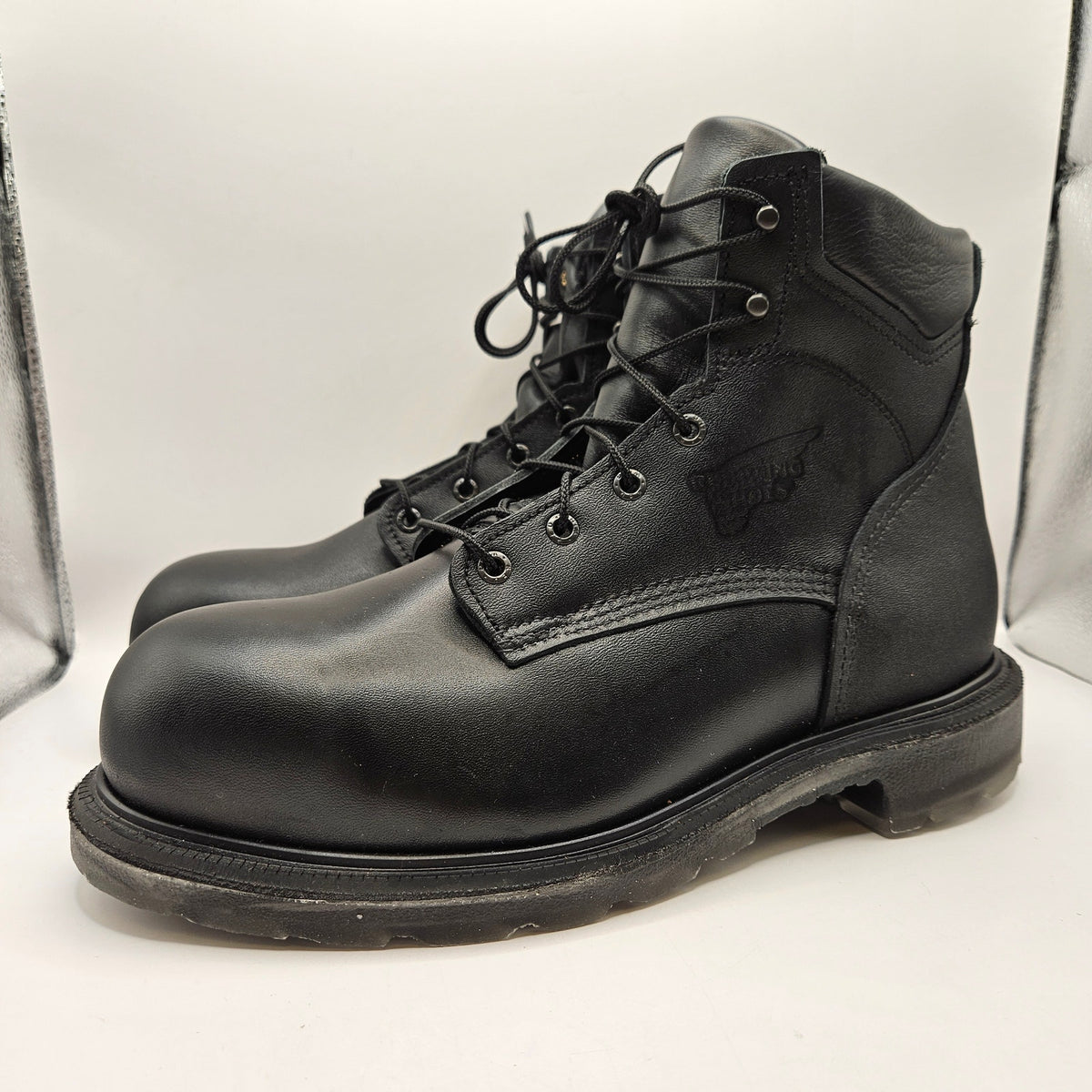 RED WING MEN'S 10 EE WIDE BLACK 3507 SUPERSOLE BOOTS STEEL TOE MADE IN USA SAFETY