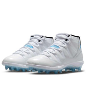 AIR JORDAN MEN'S 9 JORDAN 11 MID TD WHITE BLUE BLACK FOOTBALL CLEATS HM7324-104