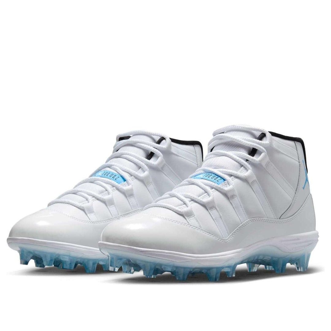 AIR JORDAN MEN'S 9 JORDAN 11 MID TD WHITE BLUE BLACK FOOTBALL CLEATS HM7324-104