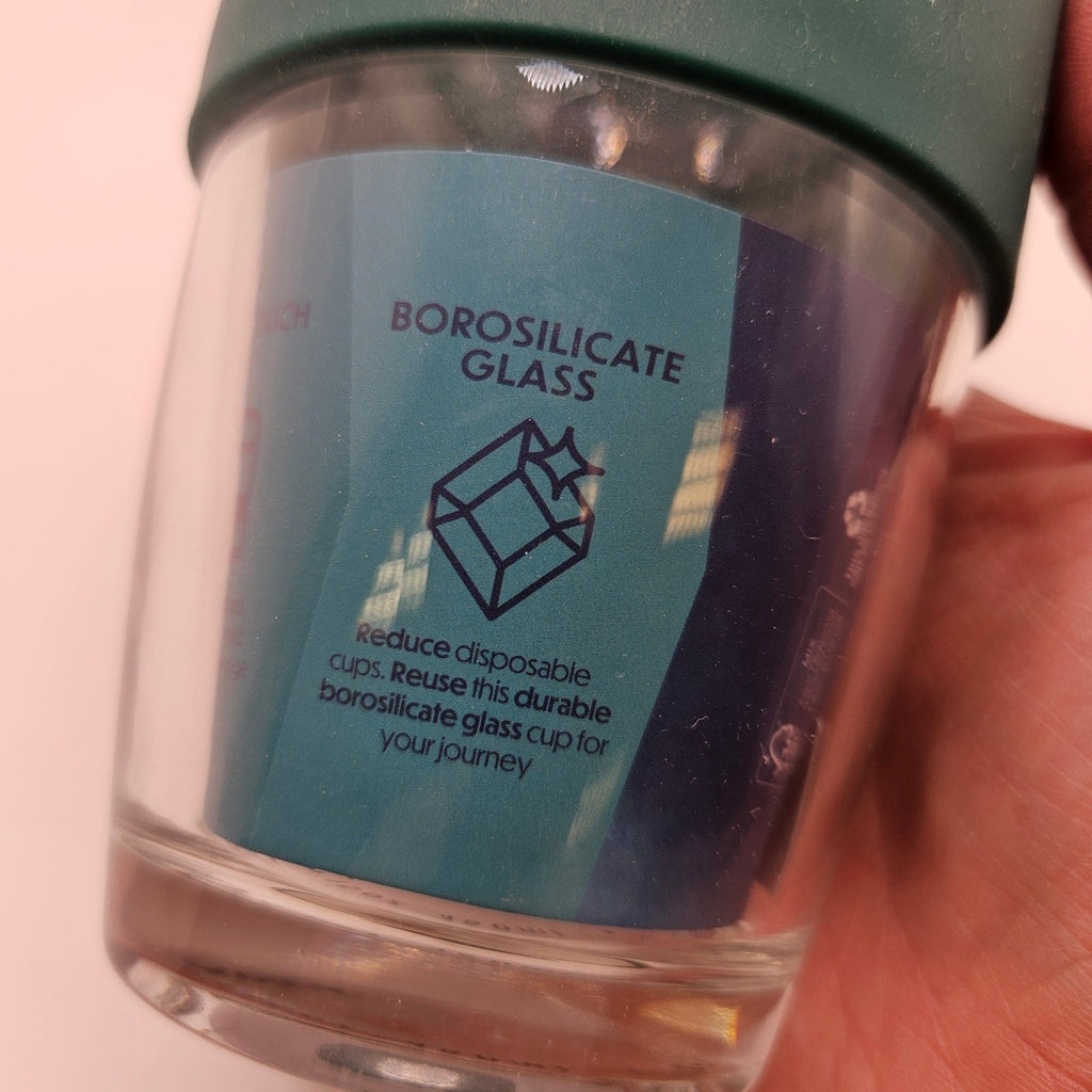 SMASH OG GLASS COFFEE CUP TRITON LID BOROSILICATE GLASS 15oz/450ml NWT