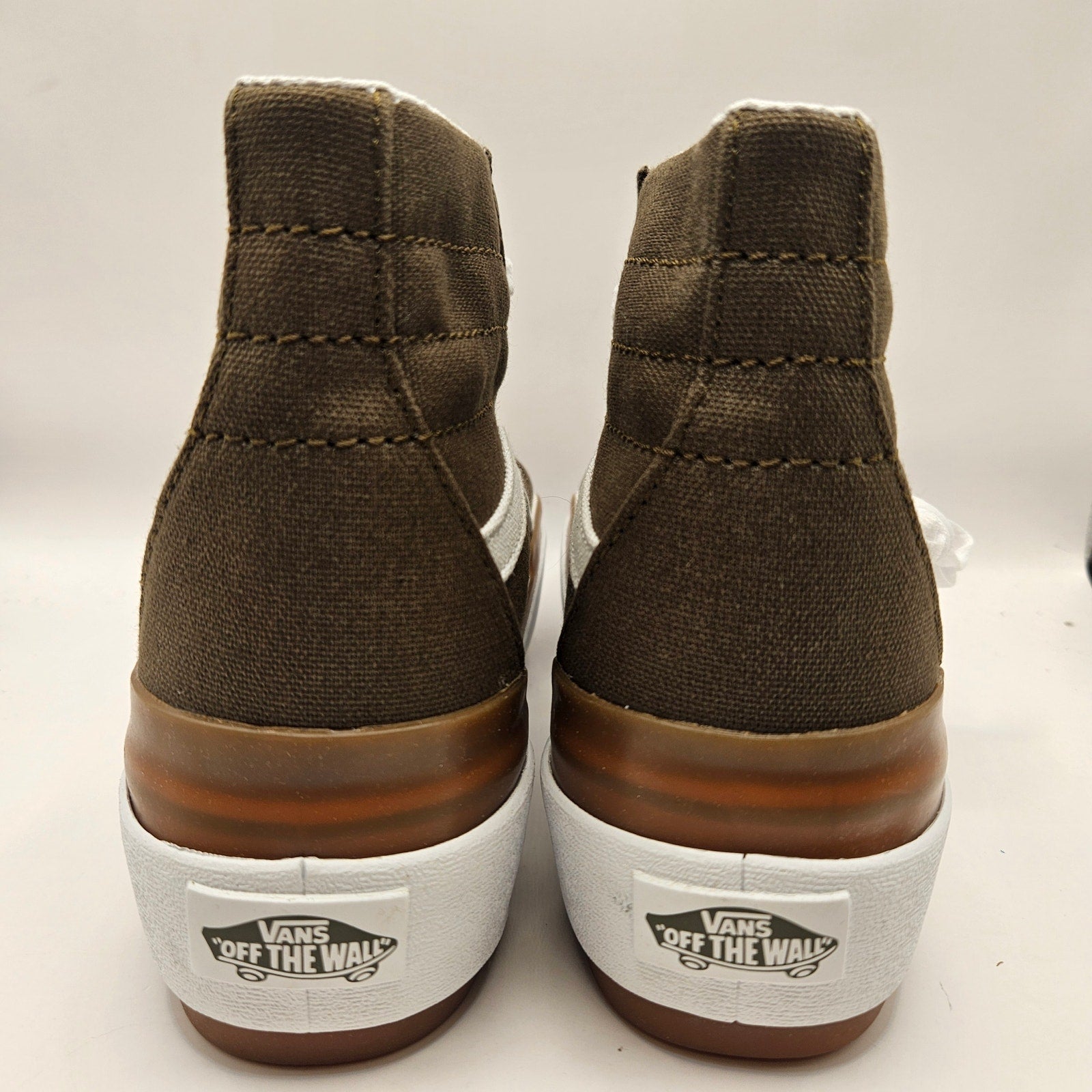 VANS M7.5/W9 SK8 HI TAPERED STACKFORM SNEAKERS DARK OLIVE GREEN NWOB