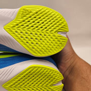 ADIDAS MEN'S 8 F50 LEAGUE INDOOR SOCCER SHOES BLUE NEON YELLOW NWOB JR8973