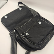 KIPLING FINLEY CROSSBODY NYLON BAG FLAP CLOSURE BLACK