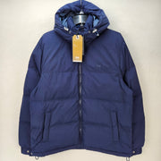 LEVI'S MEN'S MEDIUM SHORT DOWN JACKET NAVY BLUE UTILITY HOODED A85570001