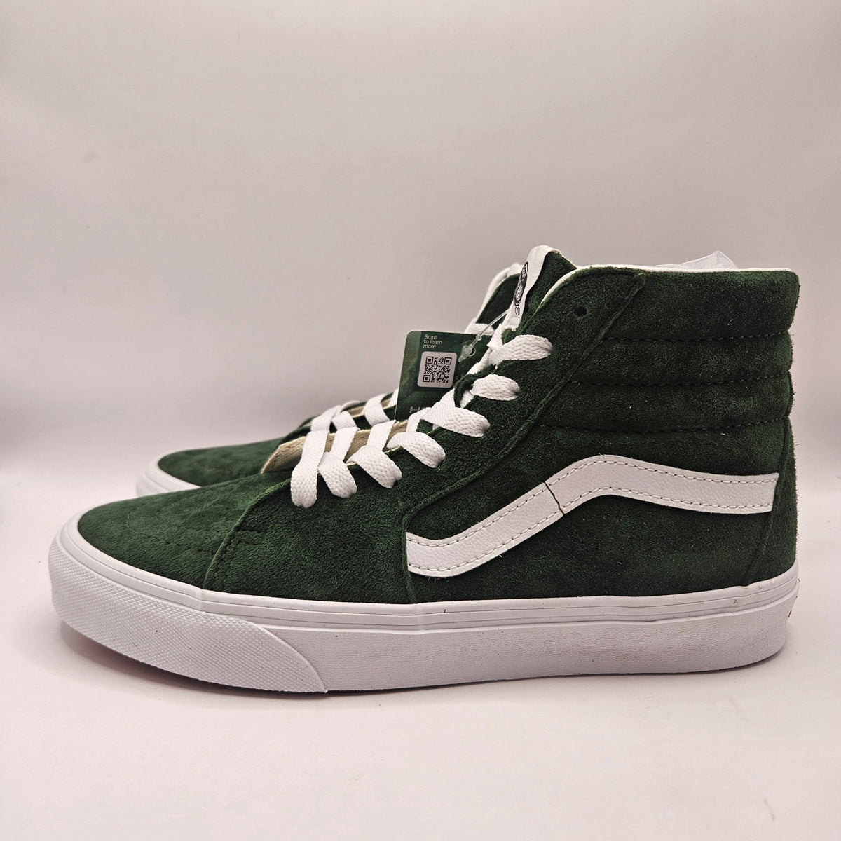 VANS WOMEN'S 8 SK8 HI PIG SUEDE DOUGLAS FIR GREEN RARE NWOB