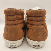 VANS MEN'S 7.5 SK8 HI PIG SUEDE PLAID GLAZED GINGER BROWN NWOB