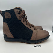 SOREL Women's 11 Evie II Lace Plus WP Tobacco/Black Boots