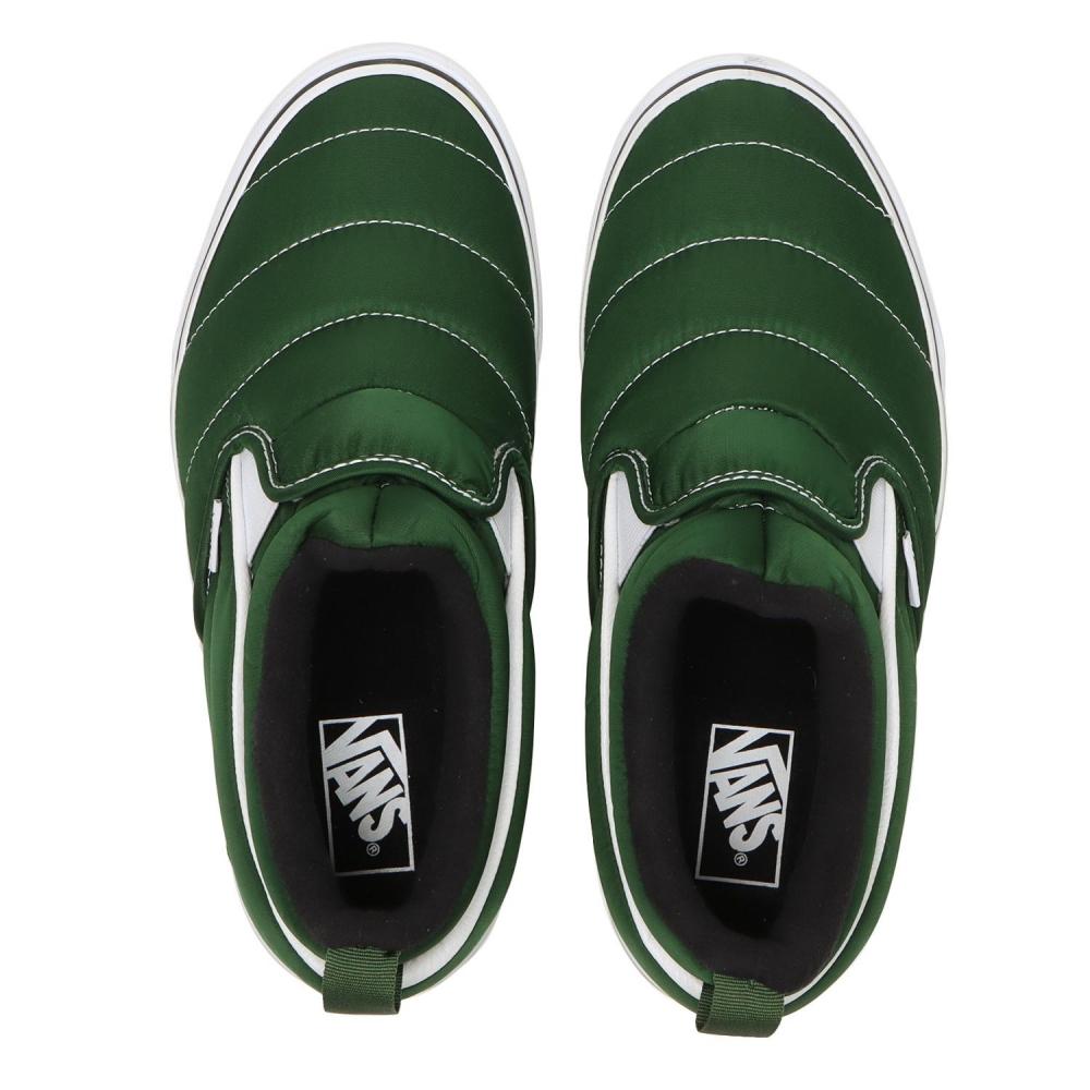 VANS MEN'S 7.5 SLIP ON MID COZY MESH DARK GREEN SNEAKER NIB