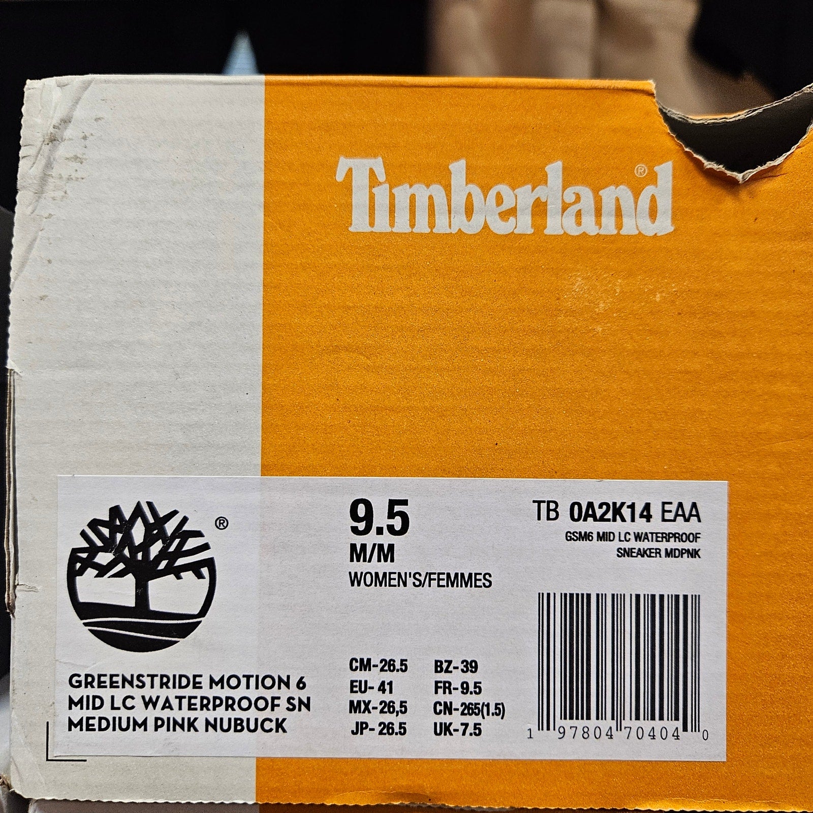 TIMBERLAND WOMEN'S 9.5 GREENSTRIDE MOTION 6 MID LACE SNEAKER PINK NUBUCK NIB
