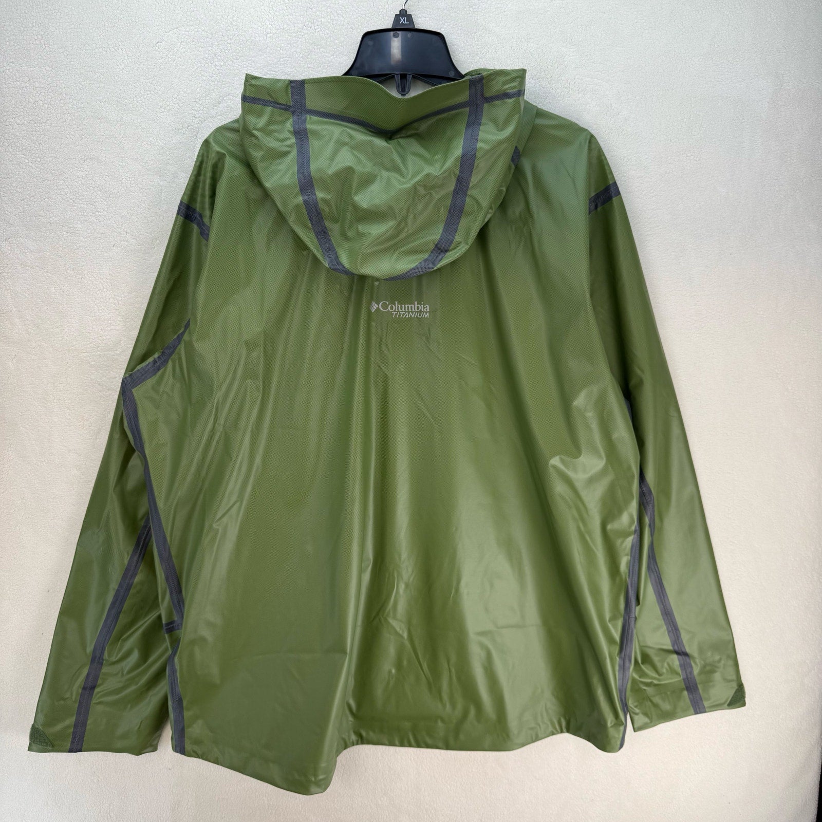 COLUMBIA MEN'S XXL OUTDRY EXTREME MESH HOODED SHELL JACKET GREEN