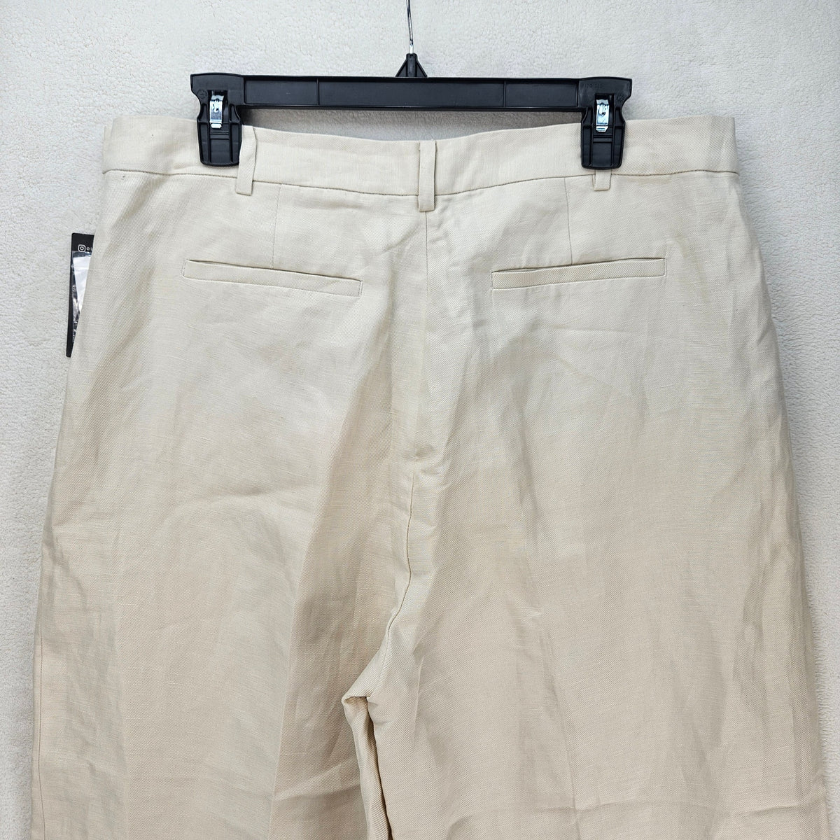 LAUREN RALPH LAUREN WOMEN'S 14P LINEN BLEND WIDE LEG CROPPED PANTS NWT IVORY