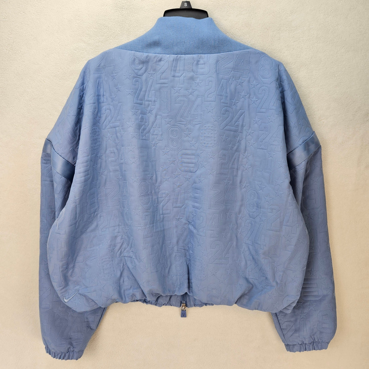 NIKE WOMEN'S LARGE KOBE BASKETBALL BOMBER JACKET BLUE FULL-ZIP IR0732-486