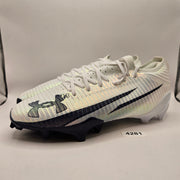 UNDER ARMOUR MEN'S 11.5 BLUR PRO FOOTBALL CLEATS WHITE MIDNIGHT NAVY 3028220-103