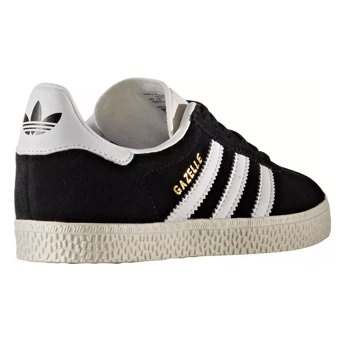 ADIDAS Original Kids' 5.5 CORE BLACK Gazelle Suede Black/White BB2502 NIB