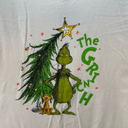 THE GRINCH T Shirt XL by Hybrid Apparel White Chirstmas Graphic