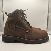 RED WING MEN'S 11 EE WIDE 415 DYNAFORCE 6 IN WP SOFT TOE WORK BOOTS BROWN NWOB