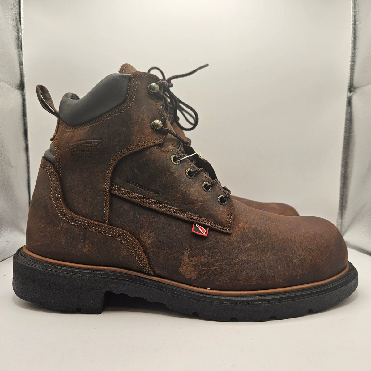 RED WING MEN'S 11 EE WIDE 415 DYNAFORCE 6 IN WP SOFT TOE WORK BOOTS BROWN NWOB