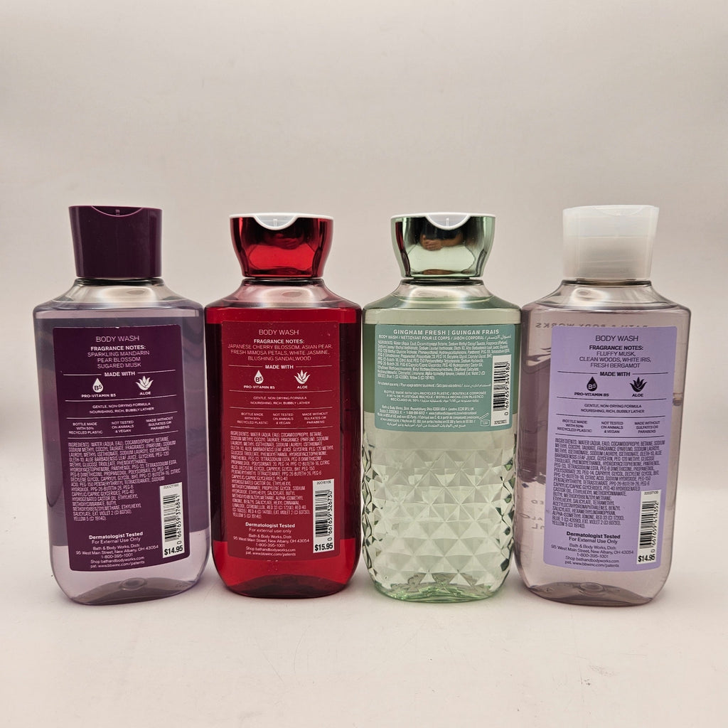 BATH & BODY WORKS BODY WASH LOT 4 INTO WILD GINHAM JCB