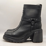 DR MARTENS WOMEN'S 10 SPENCE HRNS HEELED HARNESSED BOOT SMOOTH RUGGED 42614001