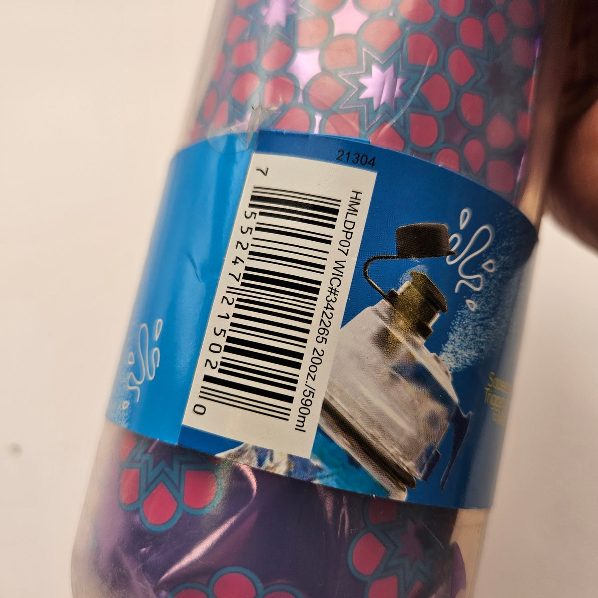 O2COOL MIST N SIP 20oz WATER BOTTLE PURPLE FLORAL SPORTS SPRAY BOTTLE BPA FREE