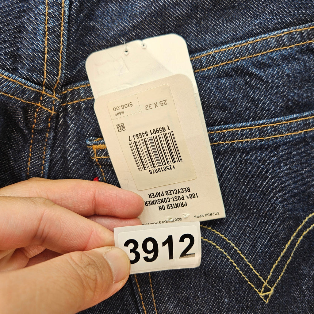 LEVI'S CIRCULAR 501 WOMEN'S 25X32 ORIGINAL FIT JEANS FIRST DARK WASH NWT