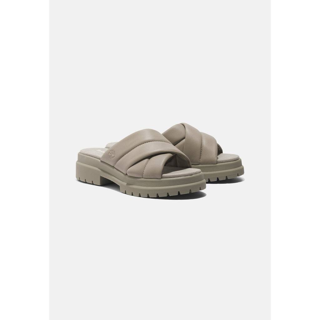 TIMBERLAND WOMEN'S 9.5 LONDON VIBE SLIDE LIGHT TAUPE FULL GRAIN NIB