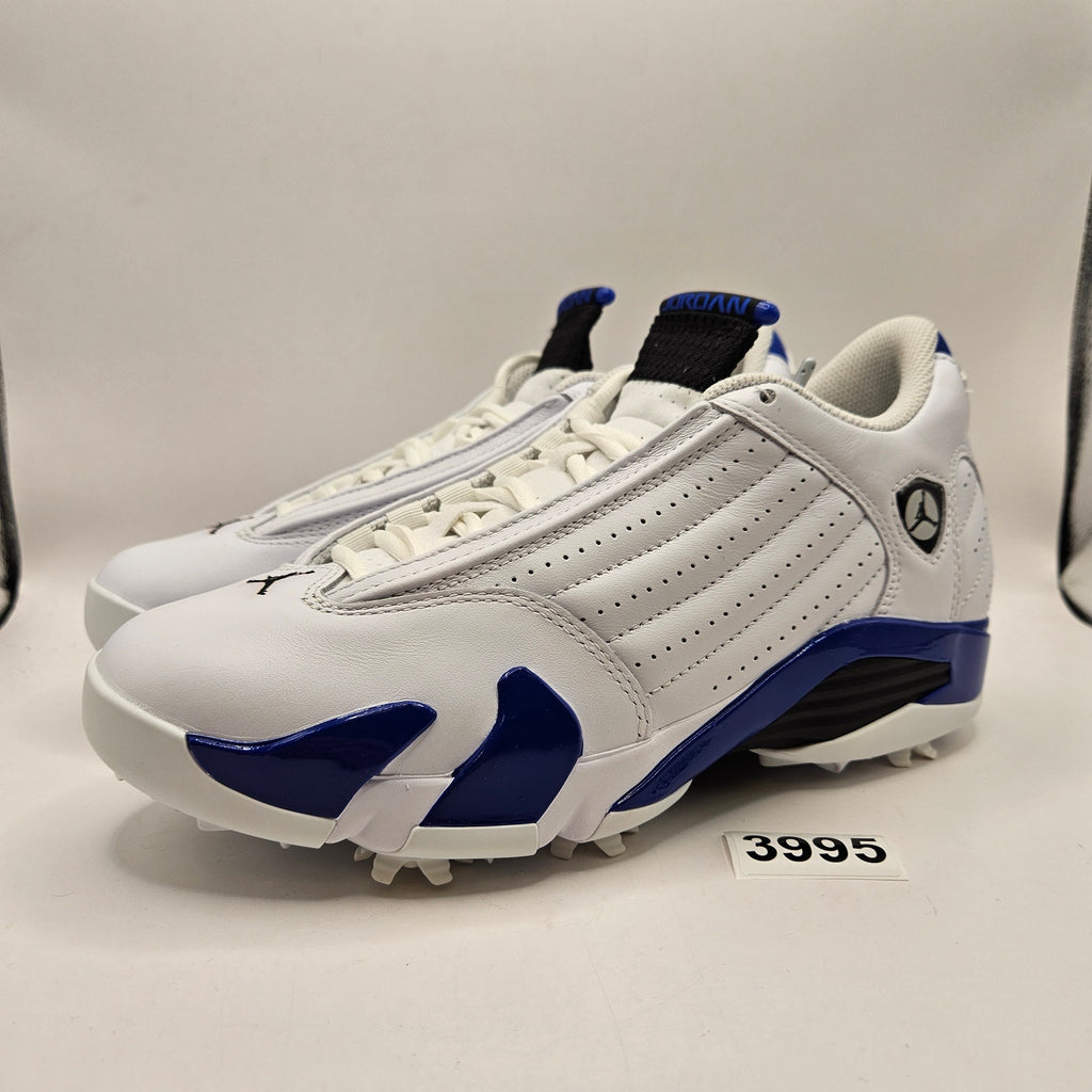 NIKE AIR JORDAN 14 MEN'S 7 RETRO GOLF SHOES HYPER ROYAL WHITE HJ7710-101 NWOB