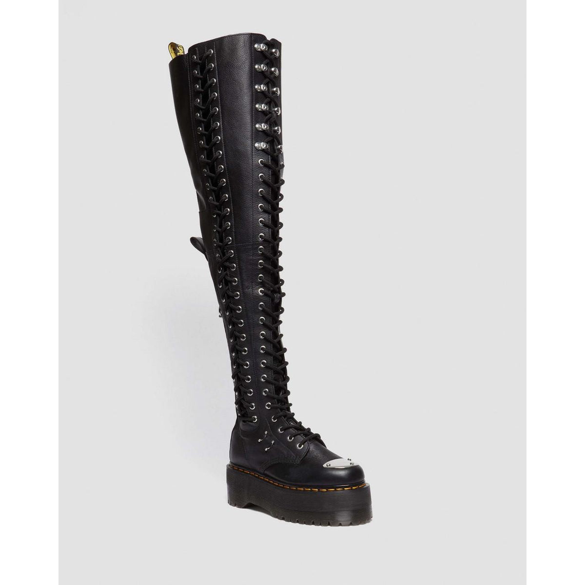 DR MARTENS WOMEN'S 6 VIRGINIA LEATHER 28-EYE EXTREME MAX THIGH HIGH BOOTS NWOB