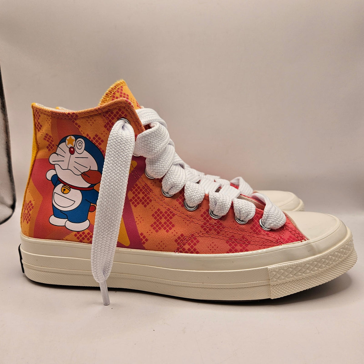 CONVERSE MEN'S 8 CHUCK 70 HIGH FAT LACE DORAEMON PINK A15790C CANVAS SNEAKER