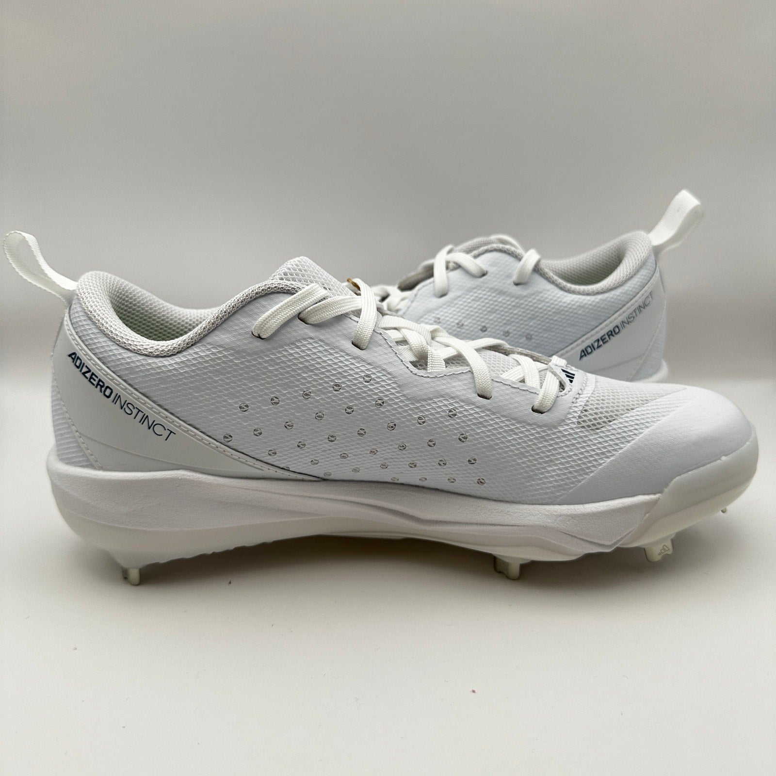 Adidas Womens sz 8.5 Softball Shoes Adizero Instinct IH3468 White/Blue