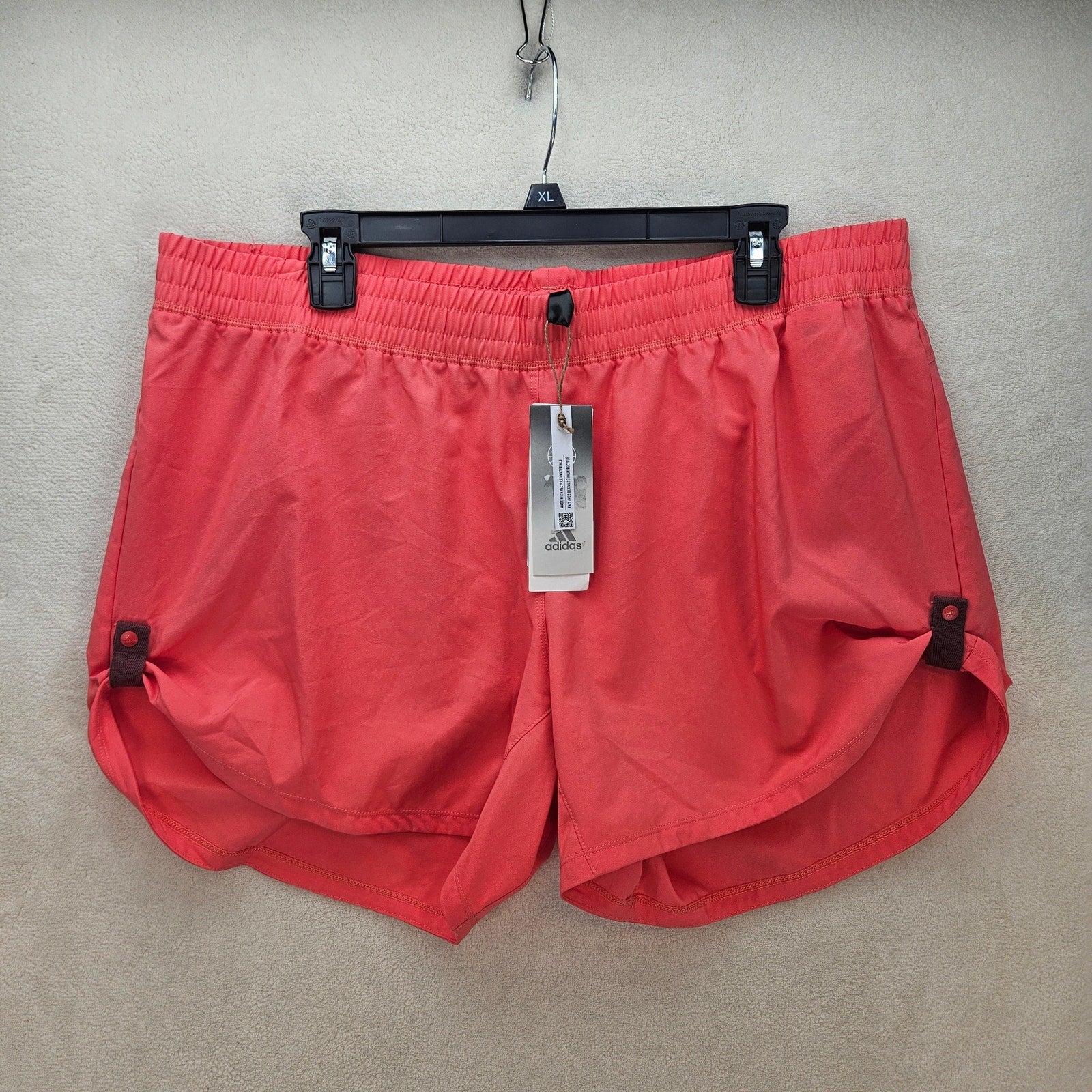 ADIDAS WOMEN'S XL PINK PACER SNAP RUNNING TRAINING GYM SHORTS NWT