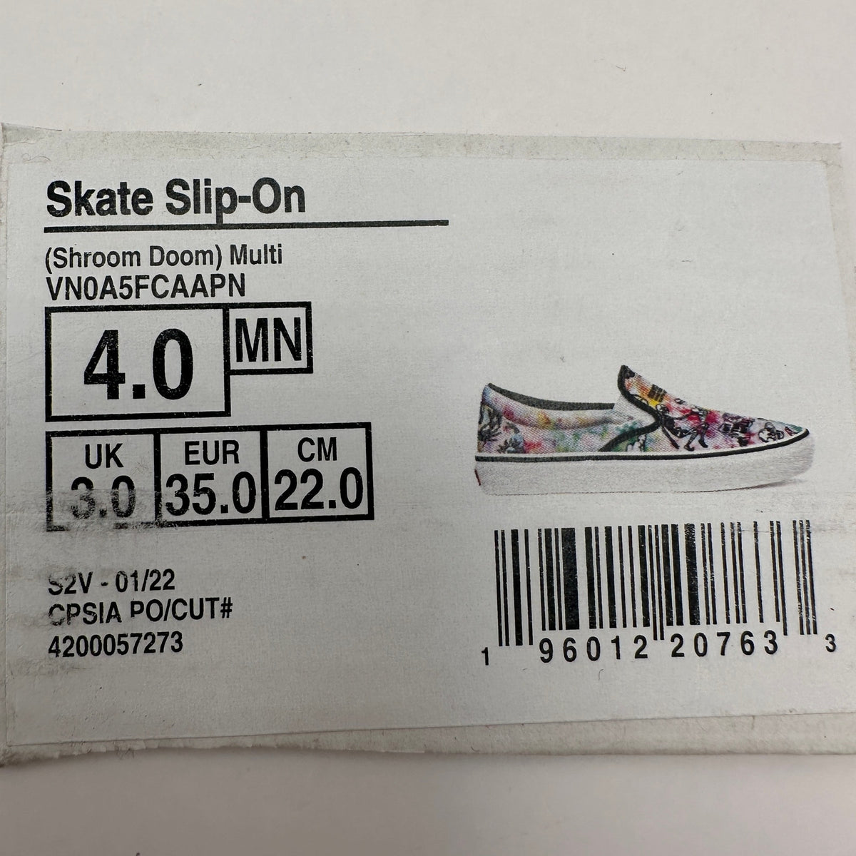 VANS Men's 4 Shroom Doom Skate Slip-on Shoes Moon Sun Trippy