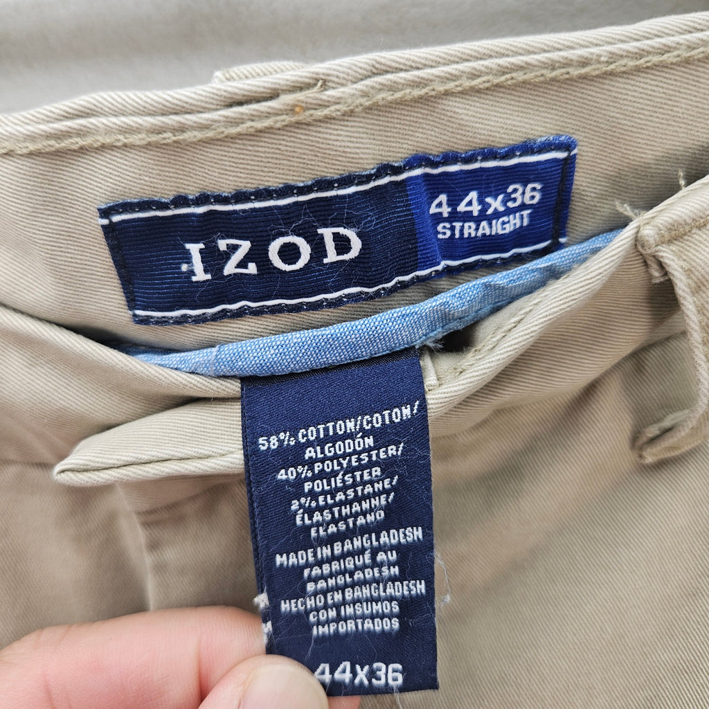 IZOD MEN'S 44X36 STRAIGHT PERFORMANCE STRETCH CEDERWOOD KHAKI NWT