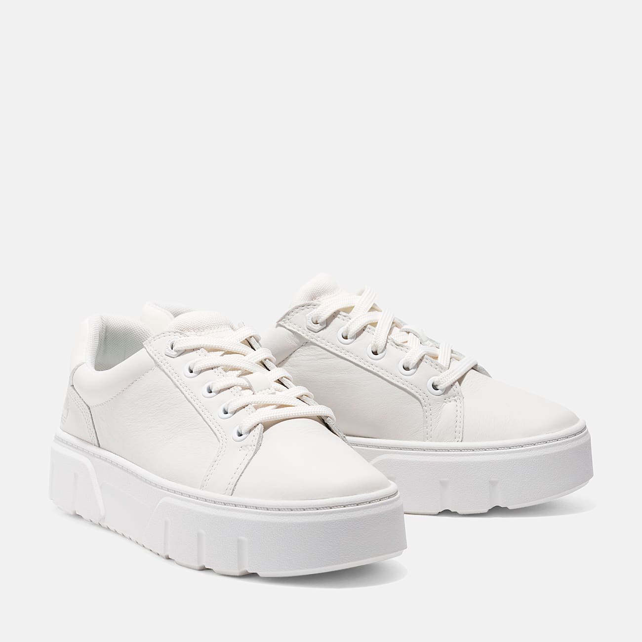 TIMBERLAND WOMEN'S 9.5 LAUREL COURT LOW LACE SNKR WHT FULL GRAIN NIB