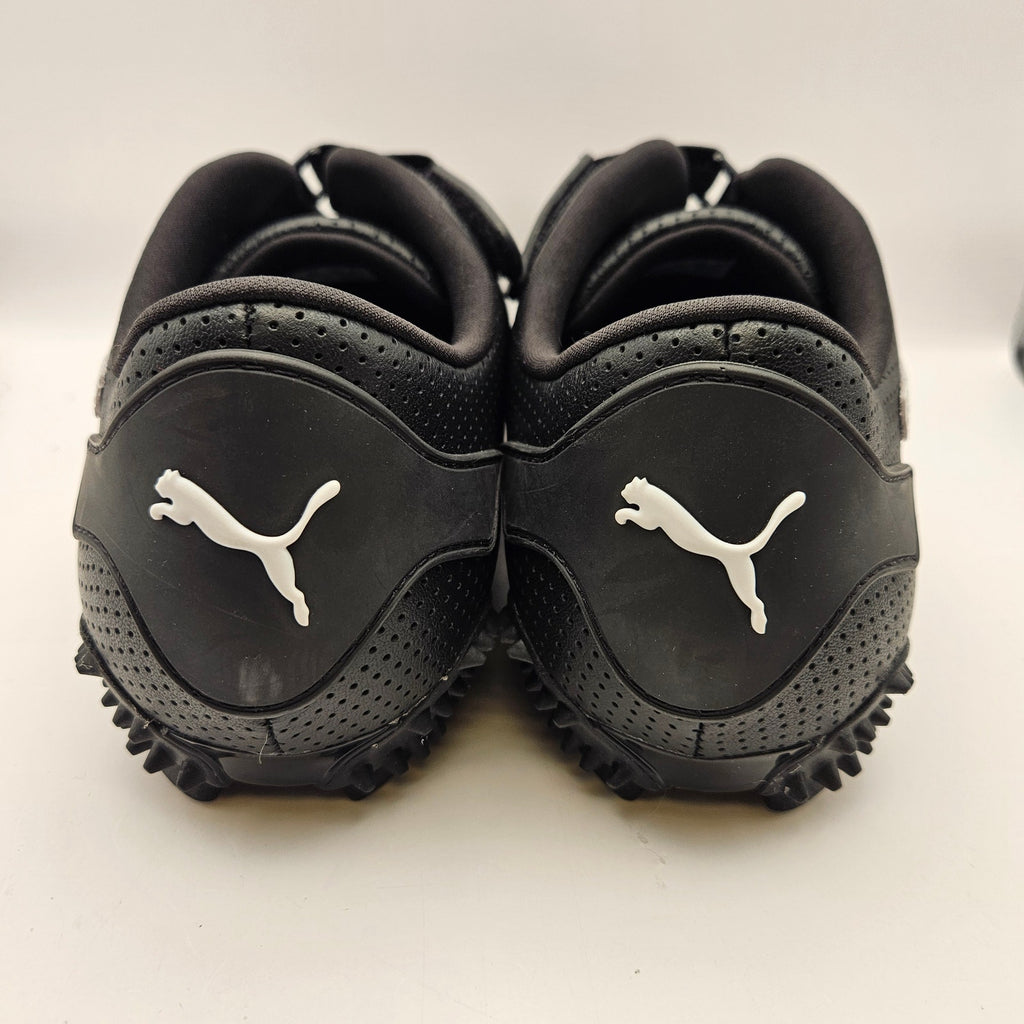 PUMA MEN'S 11.5 MOSTRO PERFORATED LEATHER PACK BLACK WHITE 397331-02 NWOB